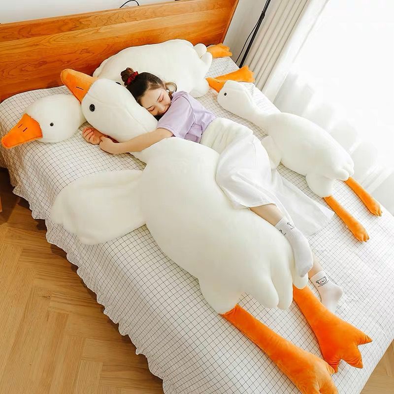 Adorable Giant White Goose Plush Pillow Toy